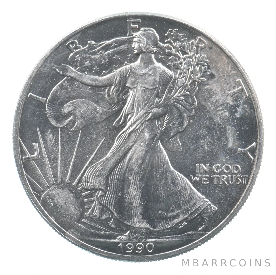Better Date 1990 American Silver Eagle 1 Troy Oz .999 Fine Silver *854