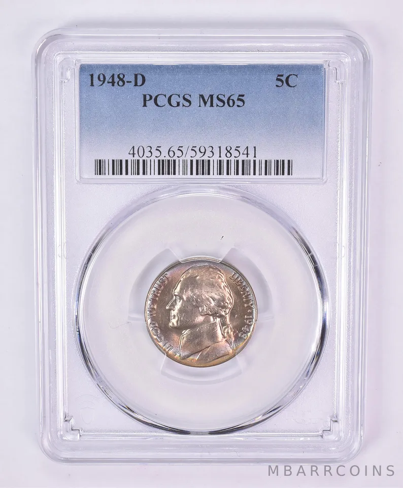 1948-D Jefferson Nickel MS65 PCGS Beautiful Tone *1138