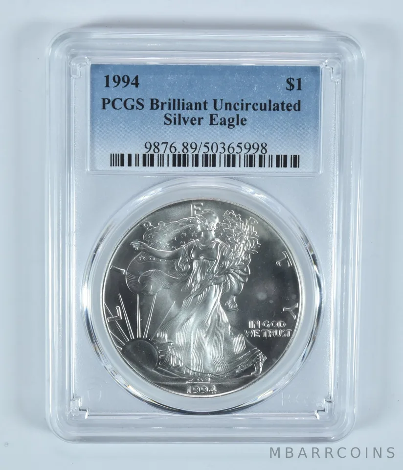1994 American Silver Eagle BU PCGS Blue Label
