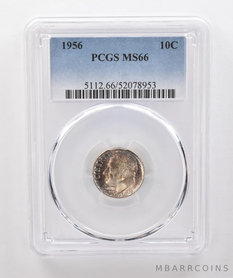 1956 Roosevelt Dime MS66 PCGS Beautiful Tone *1864