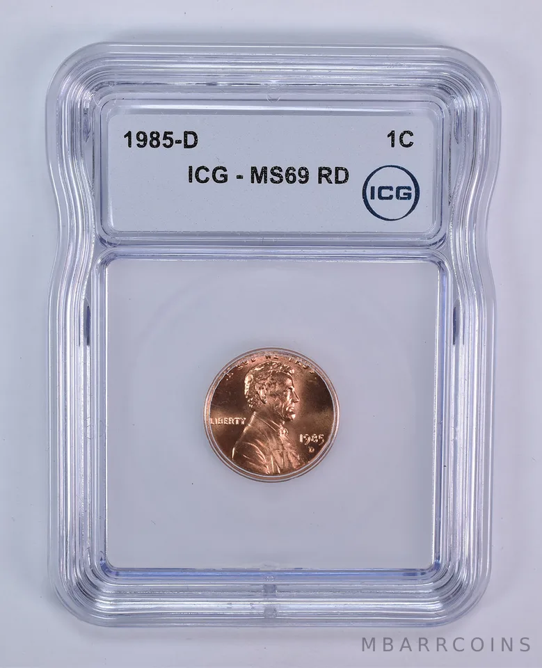 1985-D Lincoln Memorial Cent MS69 RD ICG