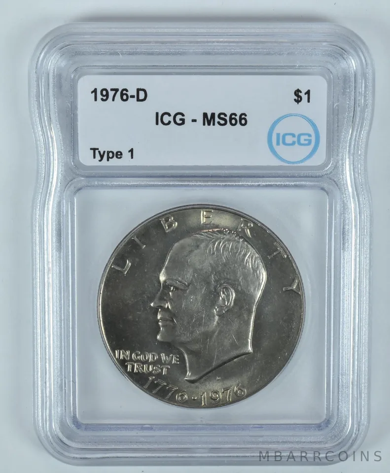 1976-D Eisenhower $1 Type 1 MS66 ICG