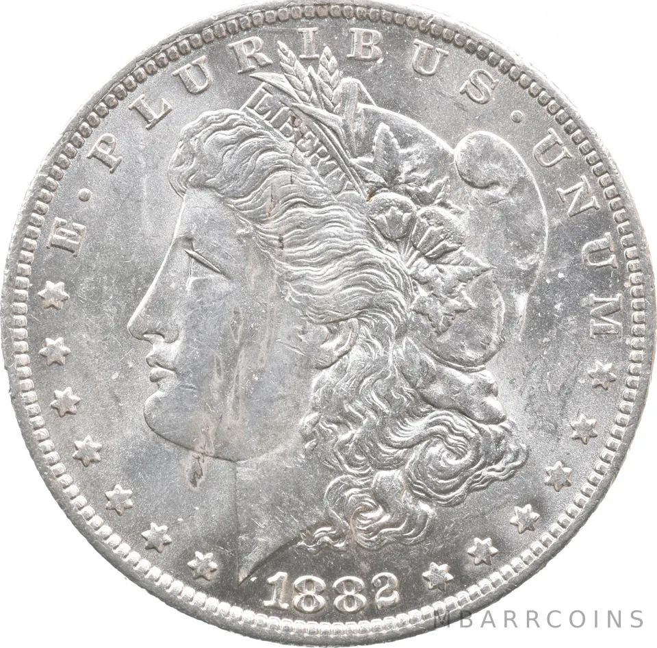 1882-O/S Morgan Silver Dollar VAM-5 Broken S *4842