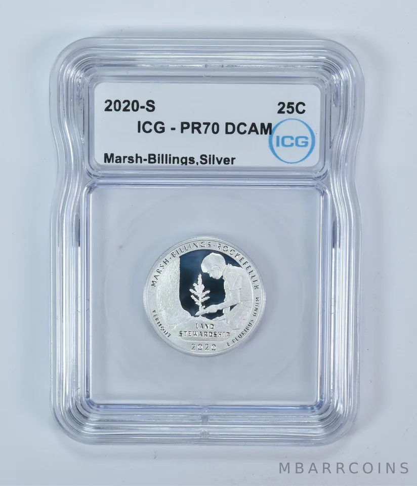 2020-S Washington Quarter ATB Marsh-Billings Silver PR70 DCAM ICG