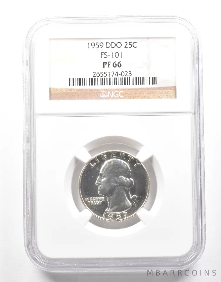 1959 Washington Quarter DDO FS-101 PF66 NGC *2129