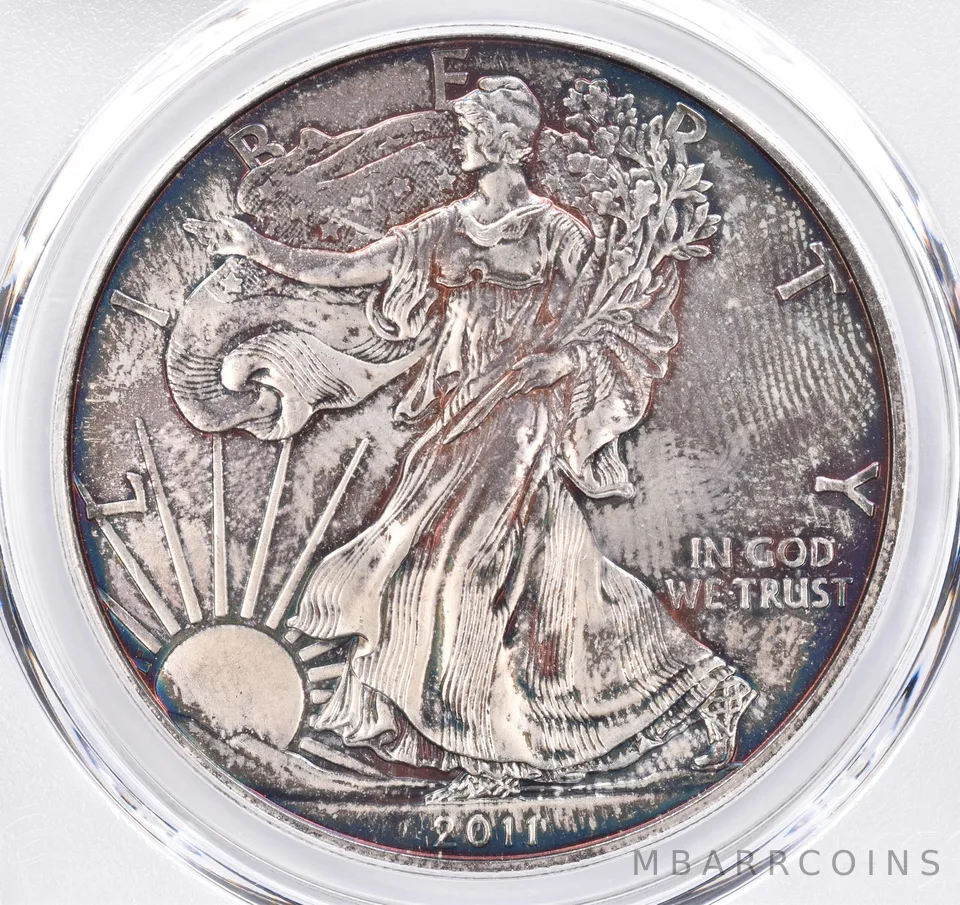 2011 American Silver Eagle MS61 PCGS Beautiful Tone *1539