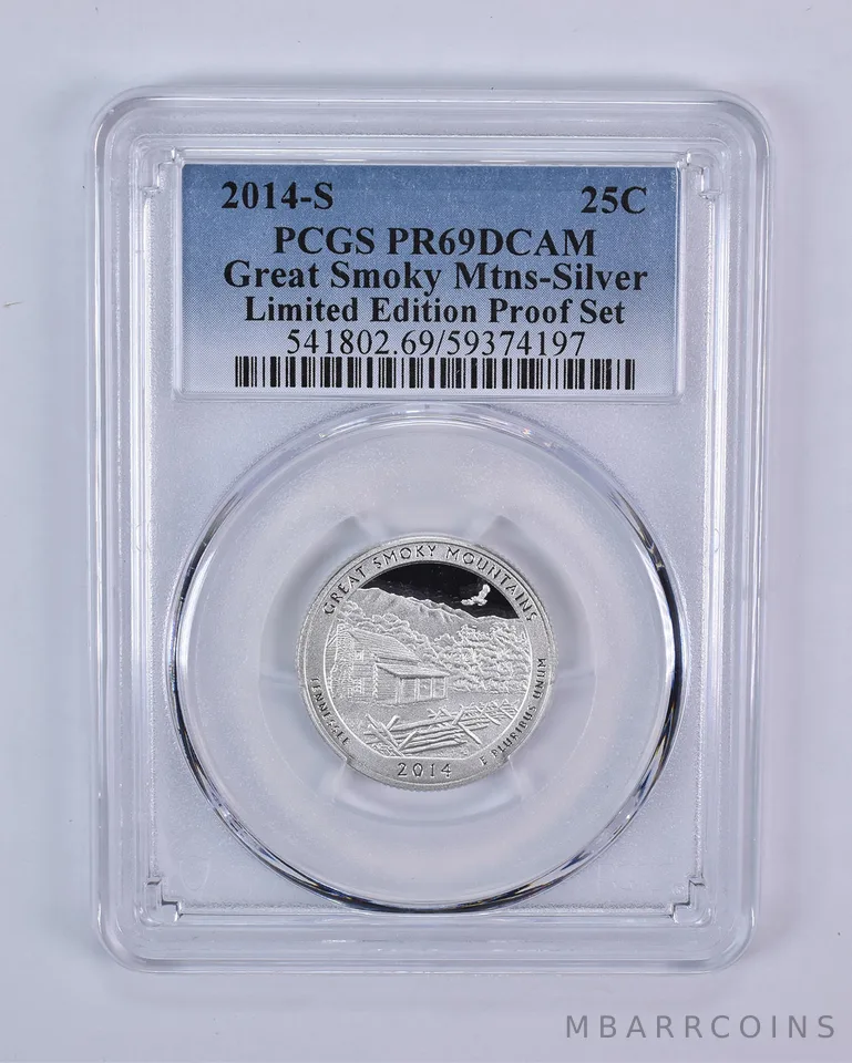 2014-S ATB Quarter Silver Great Smoky Mountains Limited Edition PR69 DCAM PCGS