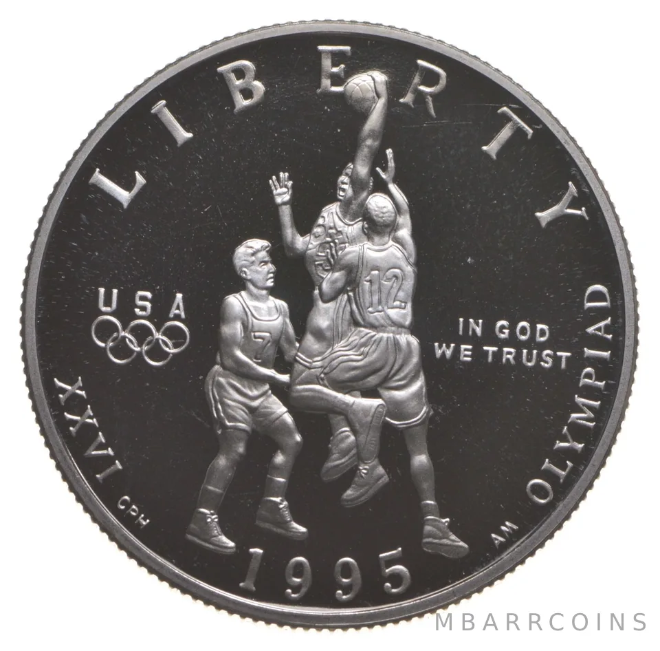 1995 Proof Olympic Basketball Commemorative Half Dollar