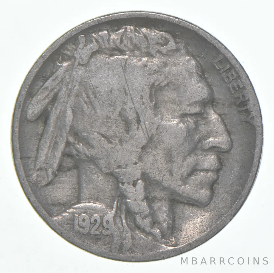 1929-D Indian Head Buffalo Nickel Average Circ