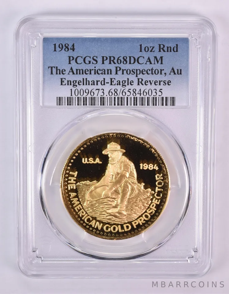 1984 Engelhard American Prospector 1 Oz Gold Eagle Reverse PR68 DCAM PCGS *1018