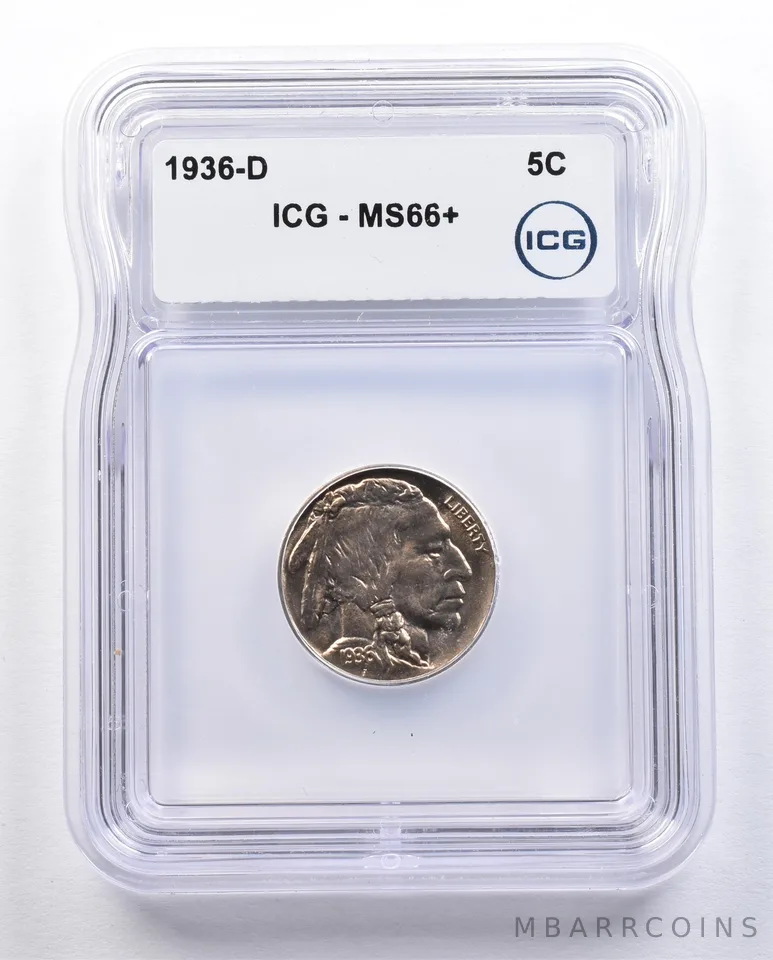 1936-D Indian Head Buffalo Nickel MS66+ ICG *1640