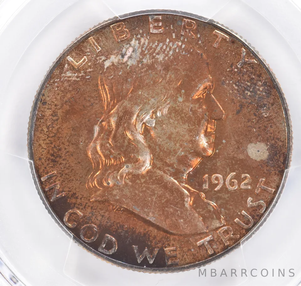 1962 Franklin Half Dollar PR65 PCGS Beautiful Tone *2170