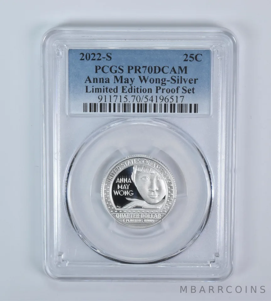 2022-S American Women Quarter Anna May Wong Silver Limited Ed Set PR70 DCAM PCGS