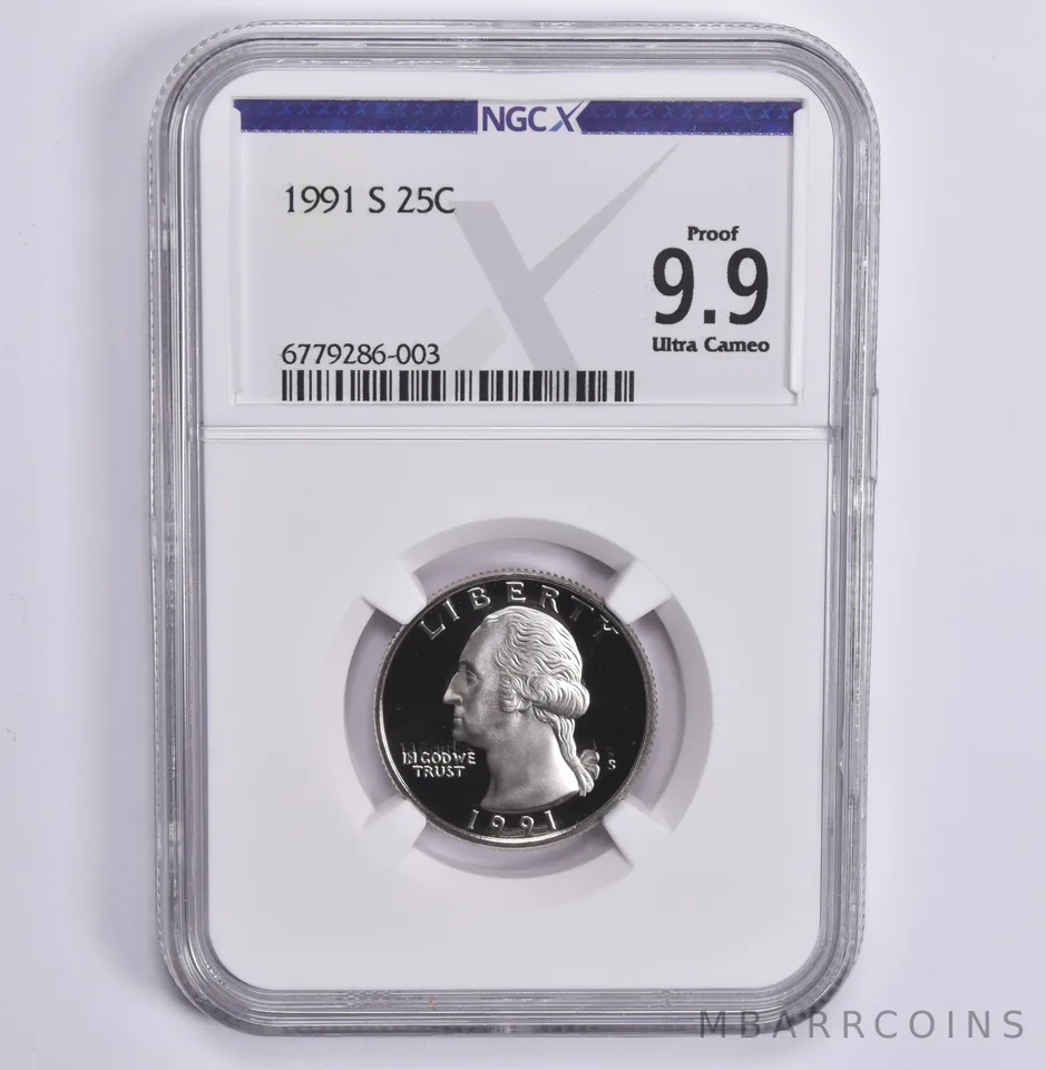 1991-S Washington Quarter Proof 9.9 UCAM NGC X NGCX