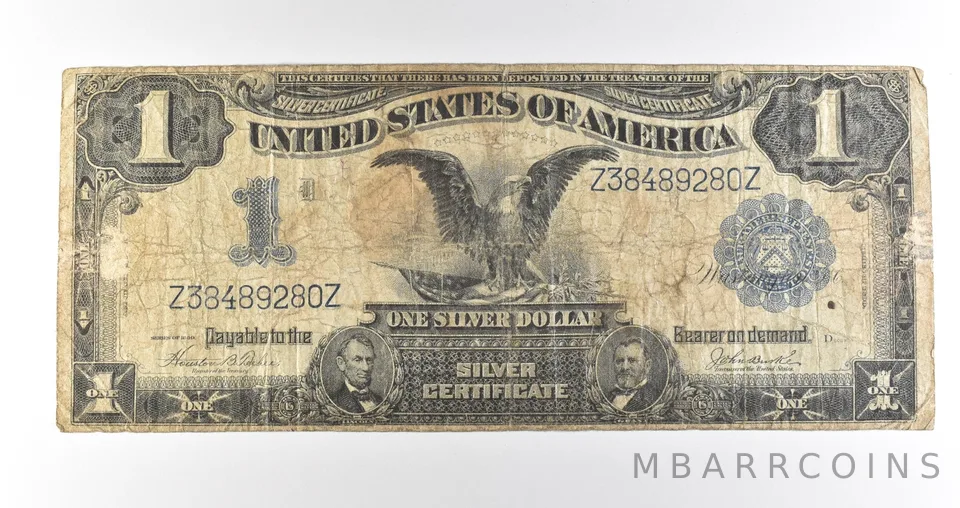 1899 $1 Silver Certificate Black Eagle Blue Seal Large Note Fr#233 *4626