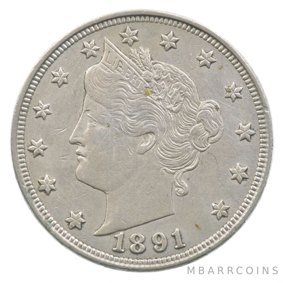 1891 Liberty V Nickel *4638