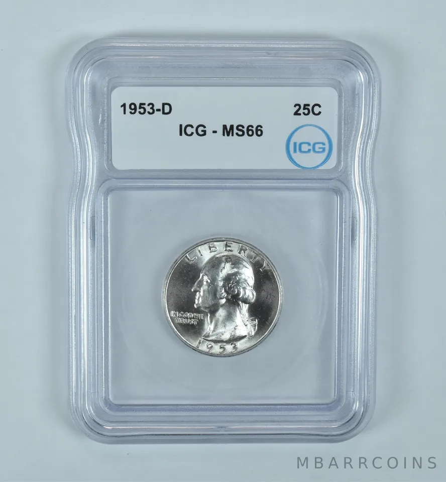 1953-D Washington Quarter MS66 ICG