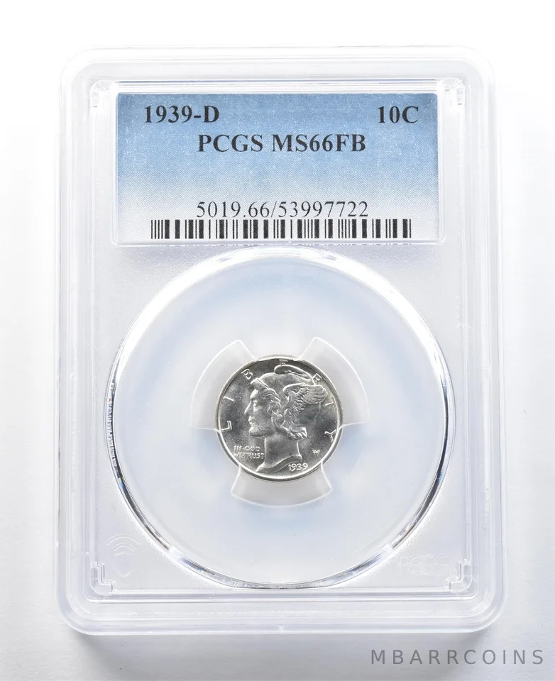 1939-D Mercury Dime MS66 FB PCGS *3484
