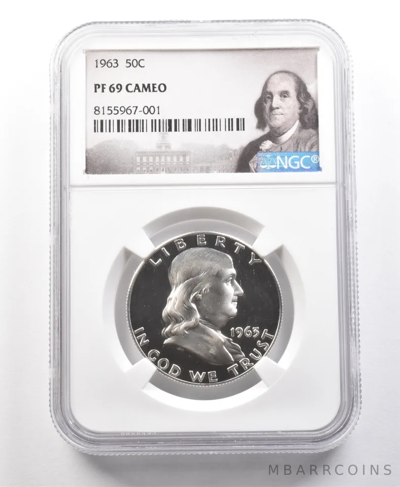 1963 Franklin Half Dollar PF69 Cameo NGC *1120