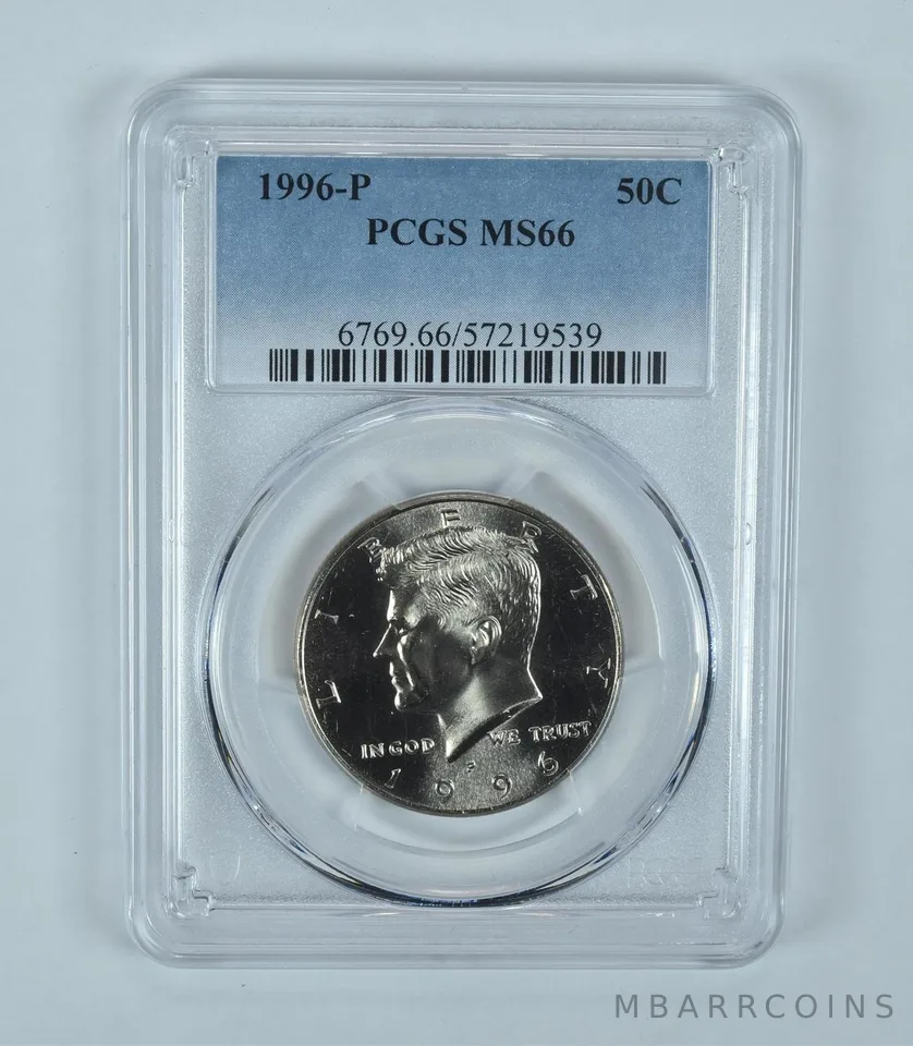 1996-P Kennedy Half Dollar MS66 PCGS Blue Label