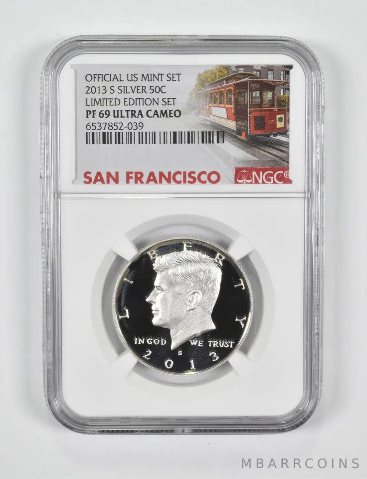 2013-S Kennedy Half Dollar Silver US Mint Set PF69 NGC Limited Edition