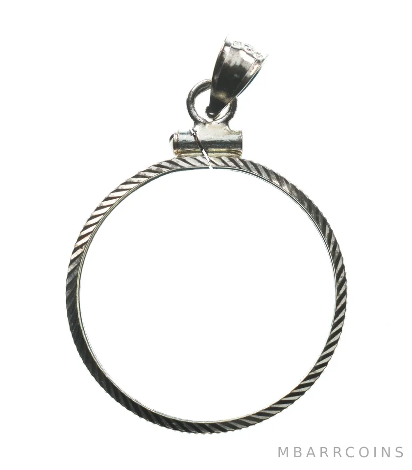 Sterling Silver 21 MM US Nickel Coin Bezel Pendant Frame Edge *2376