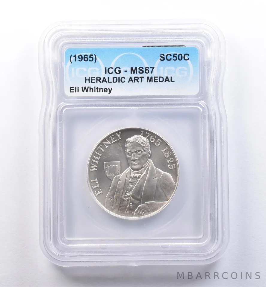 (1965) So Called Half Dollar Eli Whitney MS67 ICG *8425