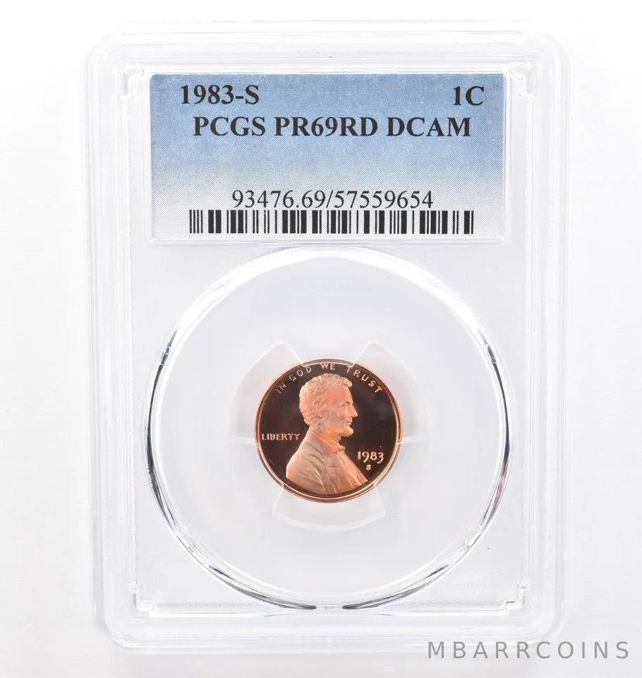 1983-S Lincoln Memorial Cent PR69 RD DCAM PCGS Beautiful Tone a7754