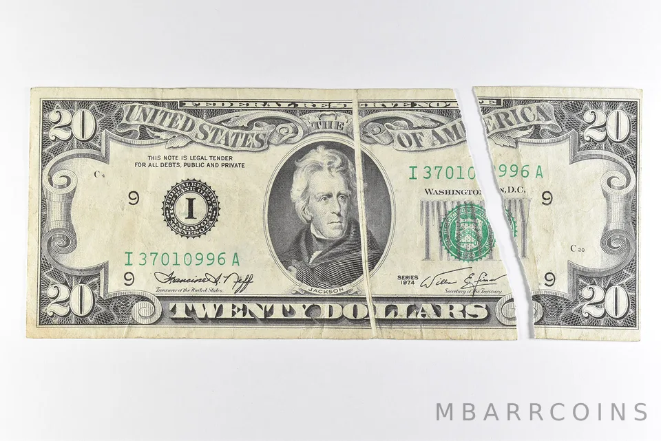 1974 $20 Minneapolis MN FRN Fr#2071-I Gutter Fold Error *4933