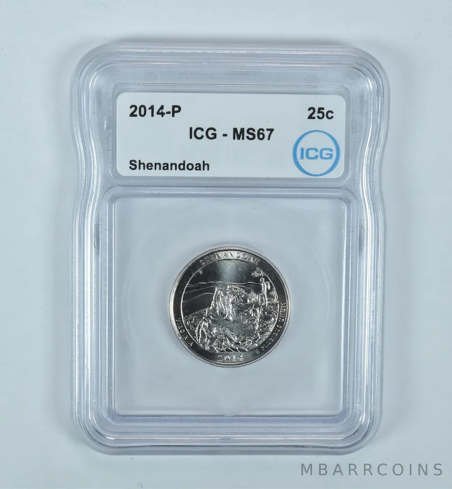2014-P Washington Quarter ATB Shenandoah MS67 ICG