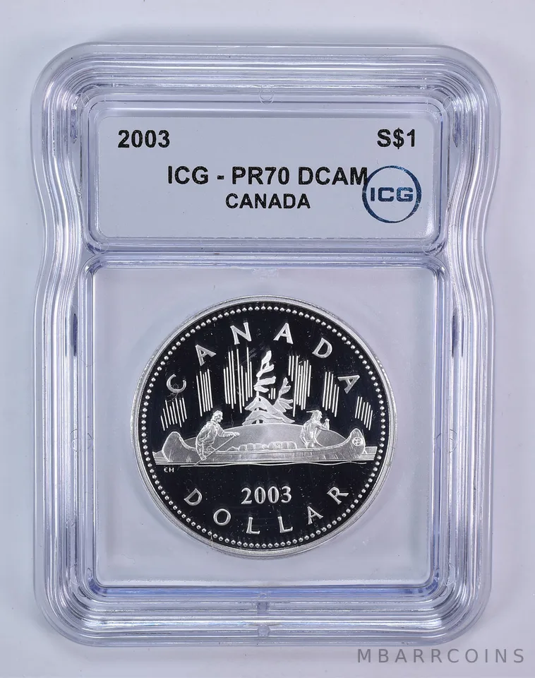 2003 Canada 1 Dollar Silver Voyageurs PR70 DCAM ICG