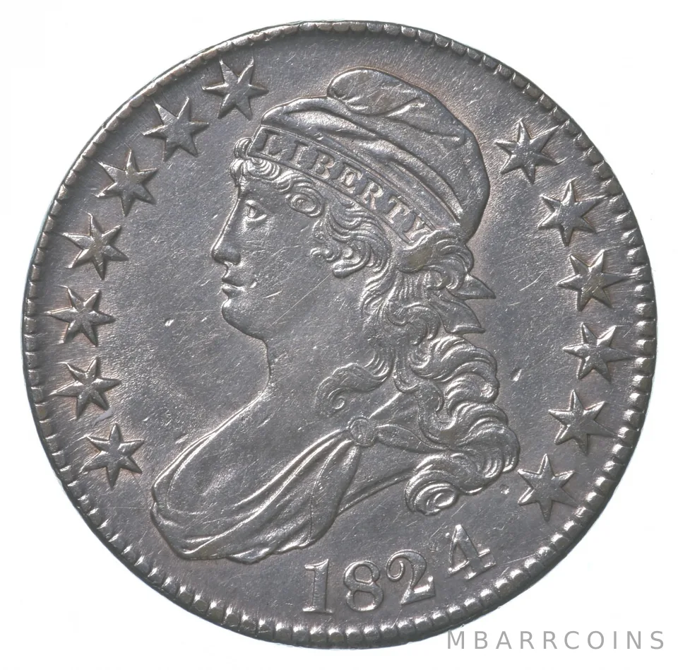 1824/4 Capped Bust Half Dollar Type 1 *8671