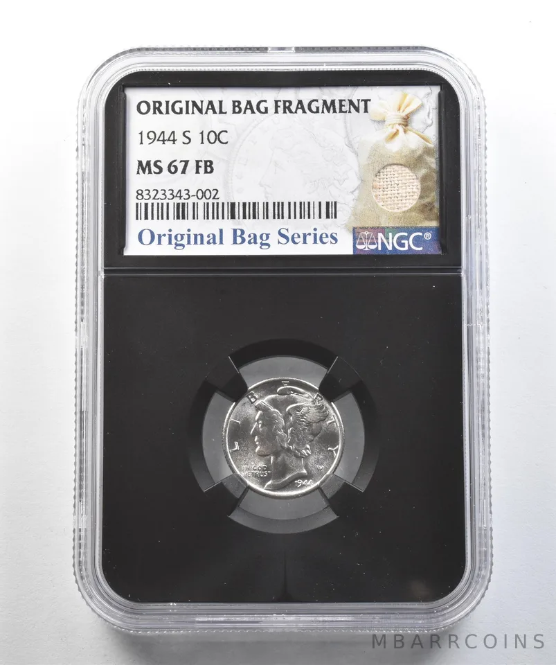 1944-S Mercury Dime Original Bag Fragment MS67 FB NGC *2025