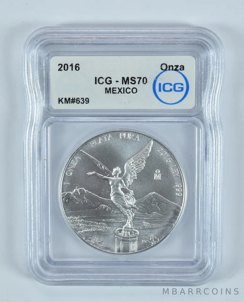 2016 Mexico 1 Onza Silver Libertad MS70 ICG