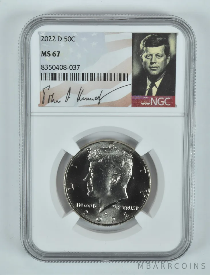 2022-D Kennedy Half Dollar MS67 NGC Signature Label