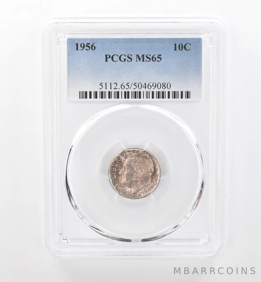 1956 Roosevelt Dime MS65 PCGS Beautiful Tone *1874