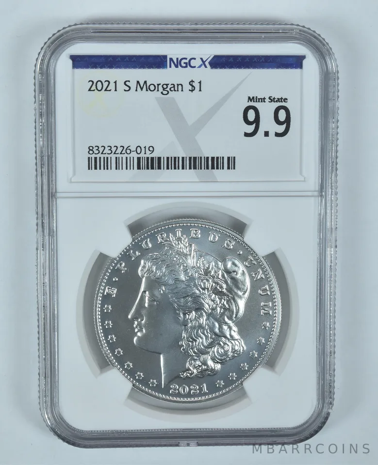 2021-S Morgan Silver Dollar Mint State 9.9 NGC X NGCX