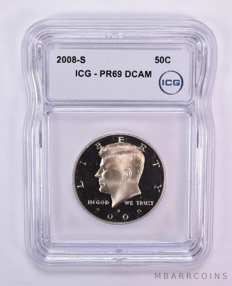 2008-S Kennedy Half Dollar PR69 DCAM ICG