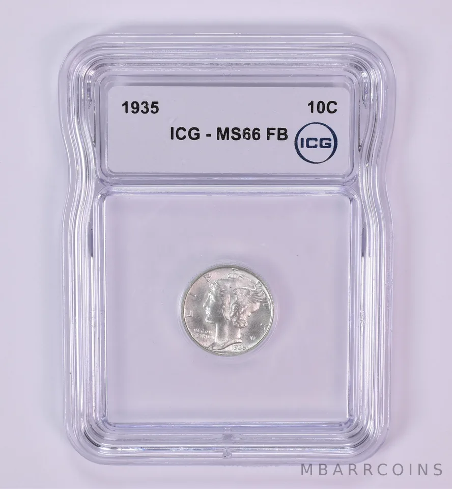 1935 Mercury Dime MS66 FB ICG *1782