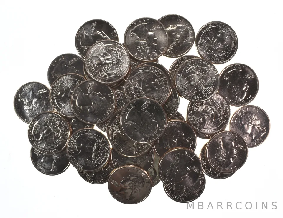 Lot (40) 1993-P Washington Quarter Clad Unc Roll