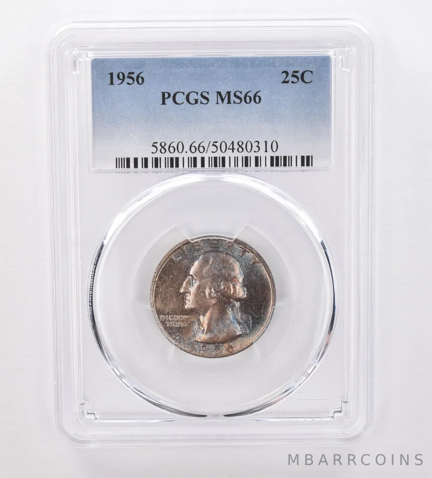 1956 Washington Quarter MS66 PCGS Beautiful Tone *0070