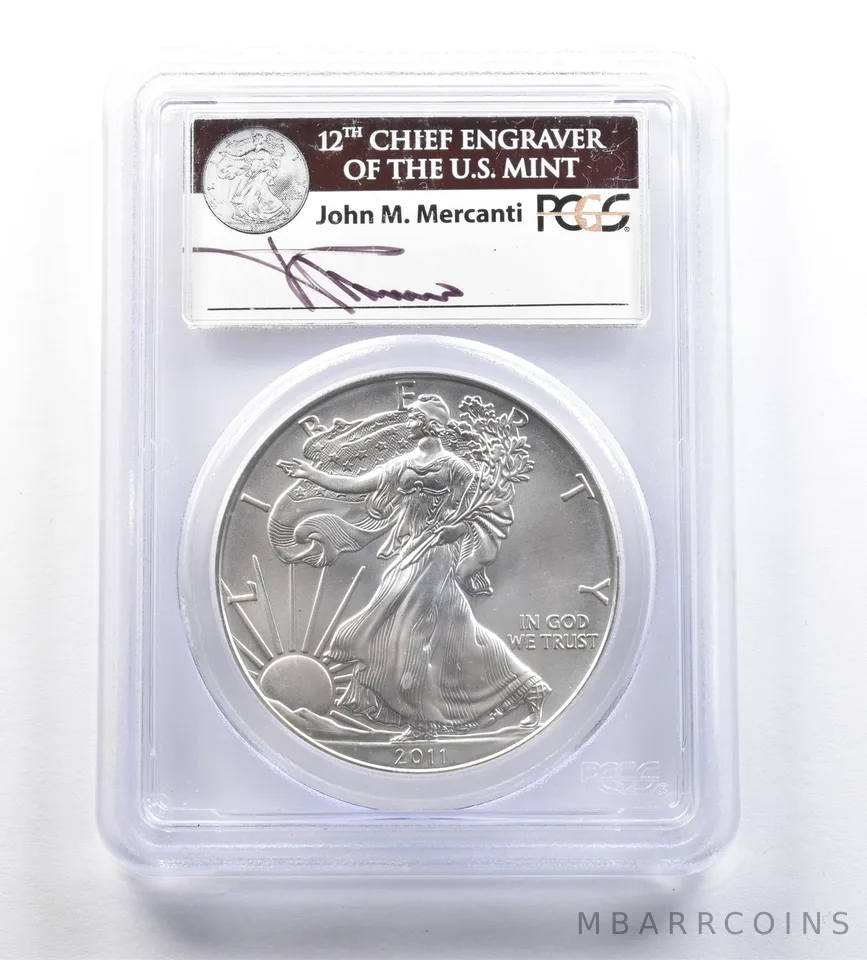 2011-S American Silver Eagle 25th Anniversary Set Mercanti FS MS69 PCGS *7243