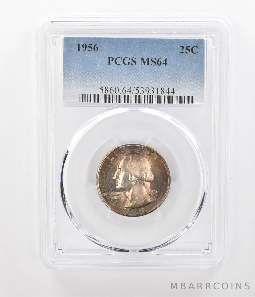 1956 Washington Quarter MS64 PCGS Beautiful Tone a1105