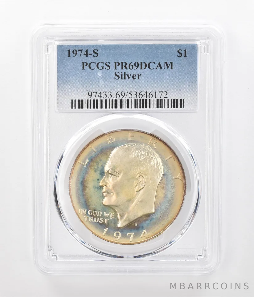 1974-S Eisenhower $1 Silver PR69 DCAM PCGS Beautiful Tone *1158