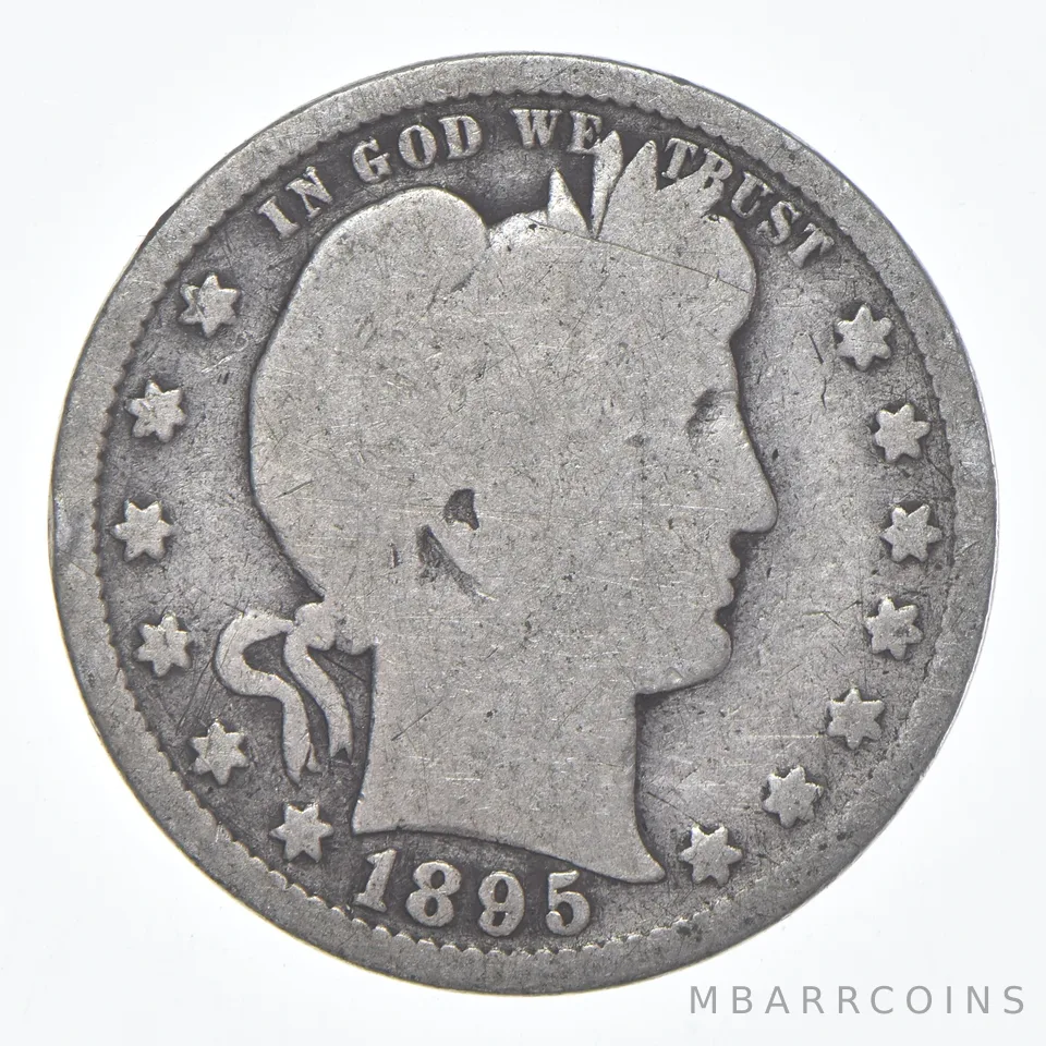 1895 Barber Quarter Average Circ