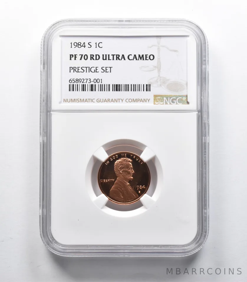PF70 RD UCAM 1984-S Lincoln Memorial Cent Prestige Set NGC - Rare Pedigree a9354