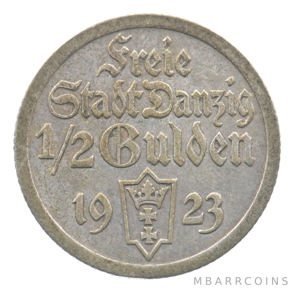 1923 Danzig 1/2 Gulden *6669