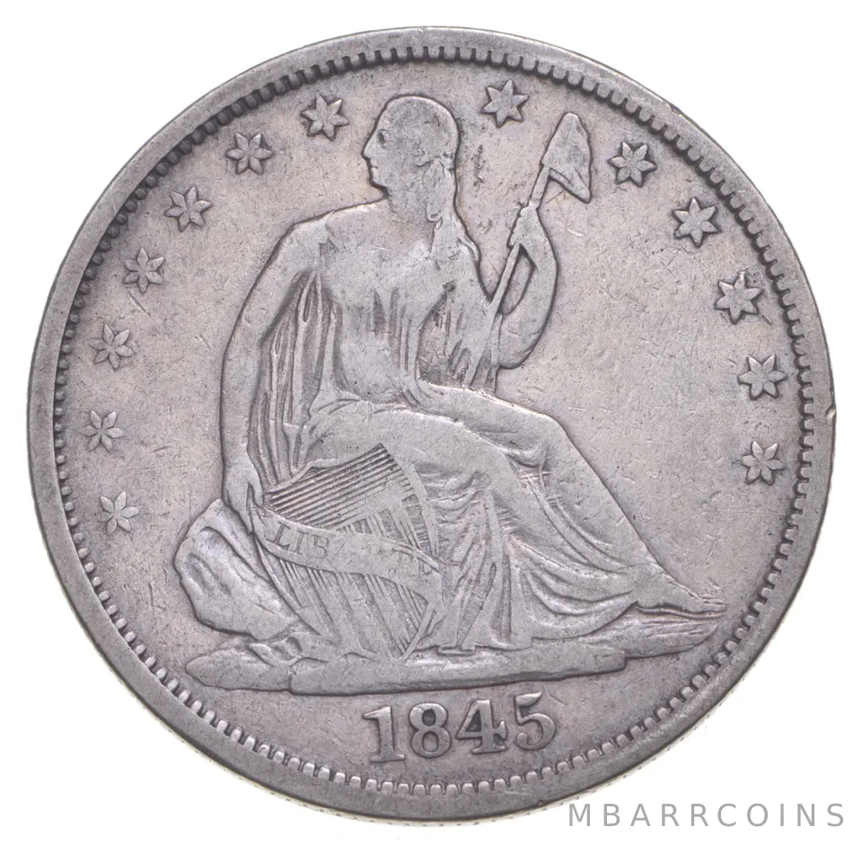 1845-O Seated Liberty Half Dollar - No Drapery *3370
