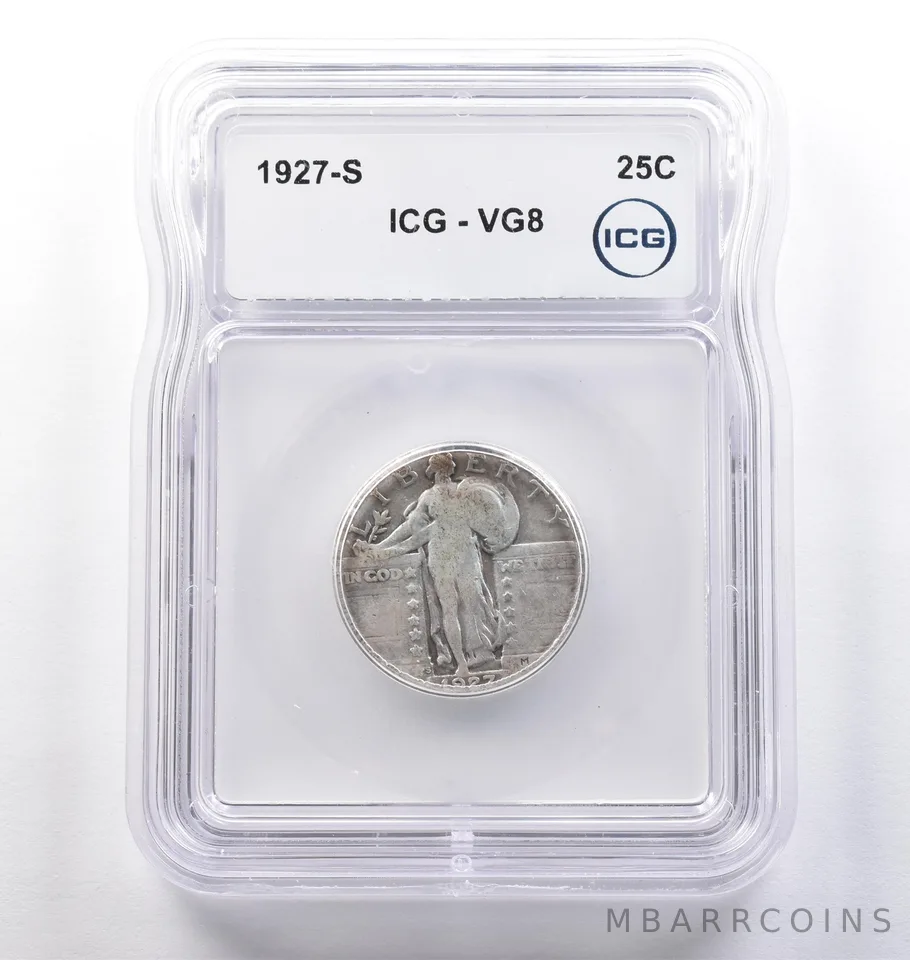 1927-S Standing Liberty Quarter VG8 ICG *3773