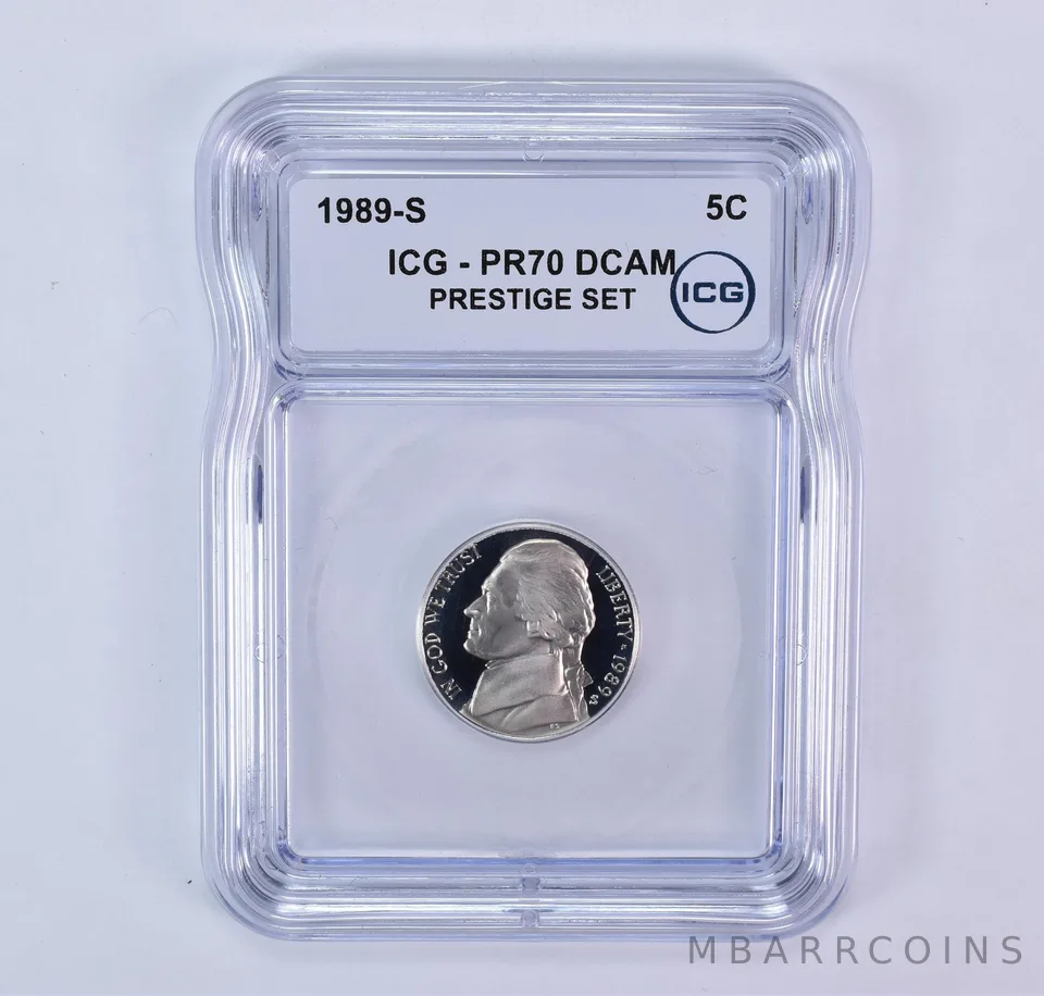 1989-S Jefferson Nickel Prestige Set PR70 DCAM ICG